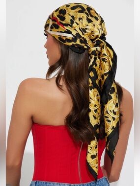 Ed Hardy Patterned Headscarf NWT Born Free Leopard print